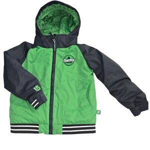 Burton DRYRIDE Toddler Snowboard Jacket Insulated 4T Green Black Hooded Winter